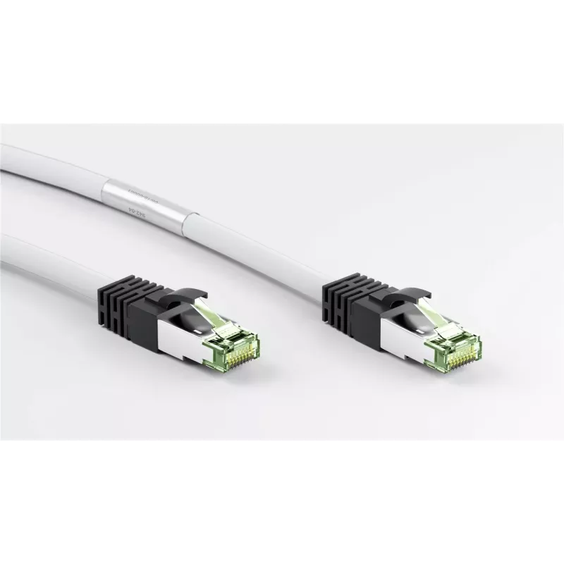 DSIT RJ45 tinklo laidas S/FTP PiMF CAT 8 baltas 1 m