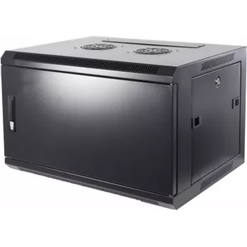 DSIT DS6406M 6U sieninis serverio spintelis su metalinėmis durimis, 600x450x367 mm, juodos spalvos