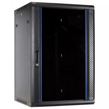 DSIT DS6627-WAND 27U sieninis serverių kabinetas su stiklo durimis, 600x600x1300 mm, juodas
