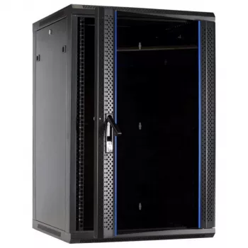 DSIT DS6627-WAND 27U sieninis serverių kabinetas su stiklo durimis, 600x600x1300 mm, juodas