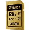 Lexar Professional ARMOR GOLD 128GB SDXC UHS-II V60 atminties kortelė (LSDAMGL128G-RNNNG)