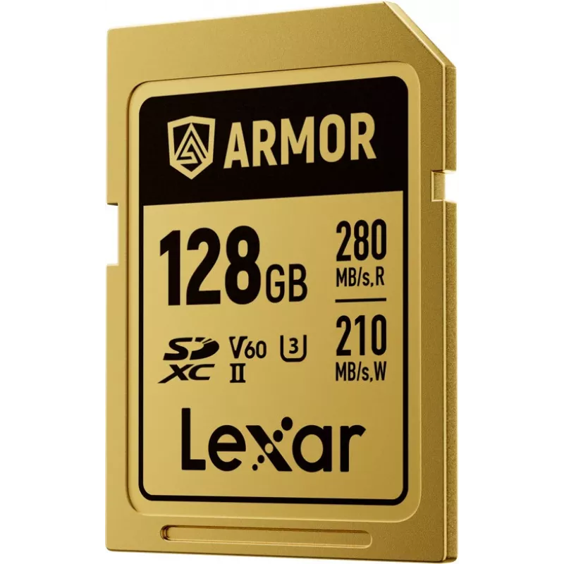 Lexar Professional ARMOR GOLD 128GB SDXC UHS-II V60 atminties kortelė (LSDAMGL128G-RNNNG)