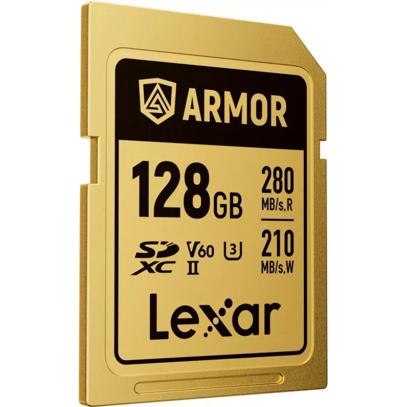 Lexar Professional ARMOR GOLD 128GB SDXC UHS-II V60 atminties kortelė (LSDAMGL128G-RNNNG)