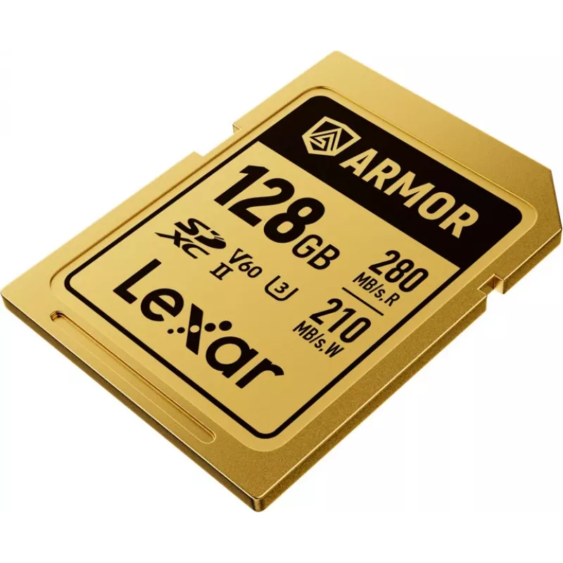 Lexar Professional ARMOR GOLD 128GB SDXC UHS-II V60 atminties kortelė (LSDAMGL128G-RNNNG)