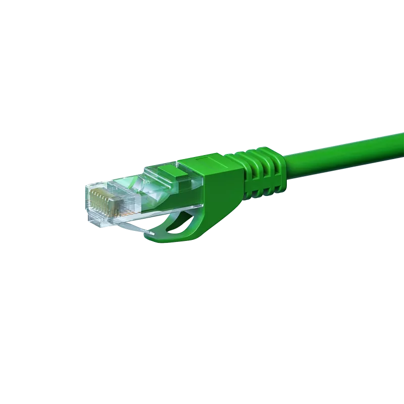 DSIT CAT5e U/UTP Ethernet Patch Laidas, 0,25 m, žalias, 100% varis (DC-53-002)