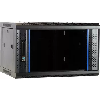 DSIT DS6604 4U sieninis serverio spintelis su stiklo durimis, 600x600x280 mm, juodas