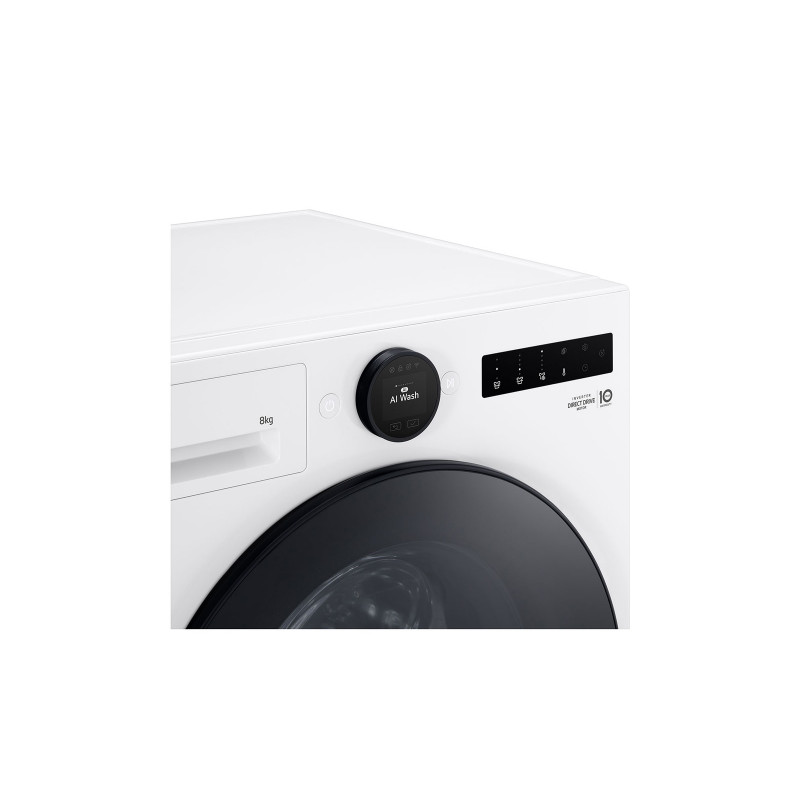 LG F4WX808YC 8 kg 1400 aps./min skalbimo mašina su AI DD ir Steam+ - balta
