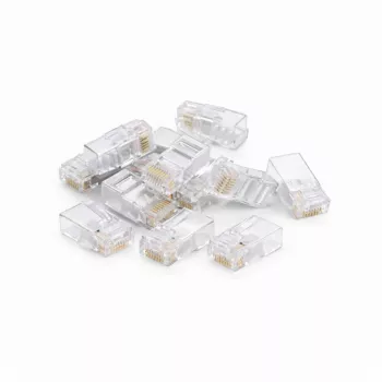 DSIT CAT5e UTP RJ45 kištukas kietai ir vytai laidai, 10 vnt.