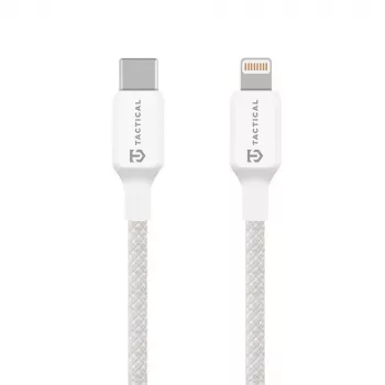 Tactical Stitch Thread USB-C į Lightning kabelis, baltas, 1,2 m, pintas nailonas, MFi sertifikuotas