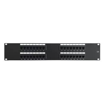 DSIT 19 inch Cat6 UTP 32 prievadų skydelis 2U juodas