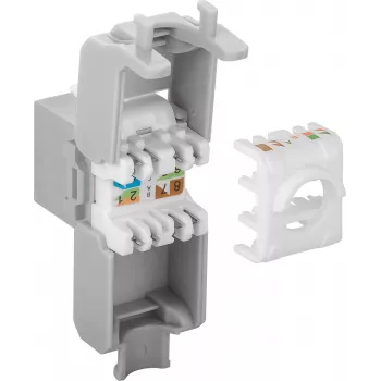 DS-IT CAT6a UTP Kiystone tinklo lizdas - be įrankių - pilkas (DS-KC-UTP6A-TL-2)