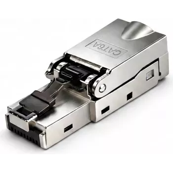 DSIT S/FTP CAT6a Toolless RJ45 tinklo kištukas vientisos gyslos kabeliui