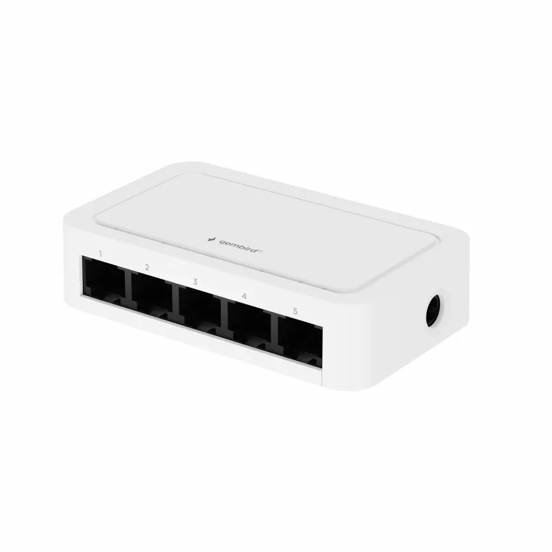 Gembird NSW-G5-02 5 prievadų Gigabit Ethernet komutatorius - baltas