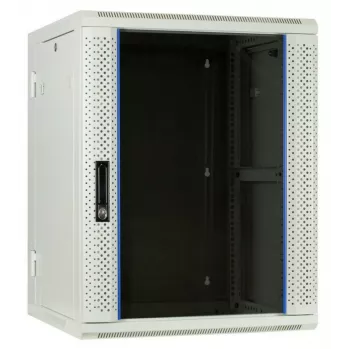 DSIT DS6615W-DOUBLE 6U reversibilus sieninis serverio spintelis su grūdinto stiklo durimis, baltas (600x450x370 mm)