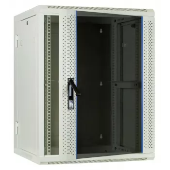 DSIT DS6615W-DOUBLE 6U reversibilus sieninis serverio spintelis su grūdinto stiklo durimis, baltas (600x450x370 mm)