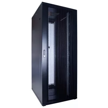 DSIT 19 colių serverio stovas su perforuotomis durimis 600 x 800 - 42U juodas