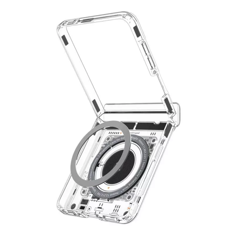 SPIGEN Ultra Hybrid Pro MagSafe dėklas, skirtas Samsung Galaxy Z Flip8 Neo One – skaidrus