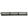DS-IT CAT6 FTP 48 prievadų 19 inch 2U ekranuota skydinė lizdų plokštė, juoda