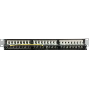DS-IT CAT6 FTP 48 prievadų 19 inch 2U ekranuota skydinė lizdų plokštė, juoda