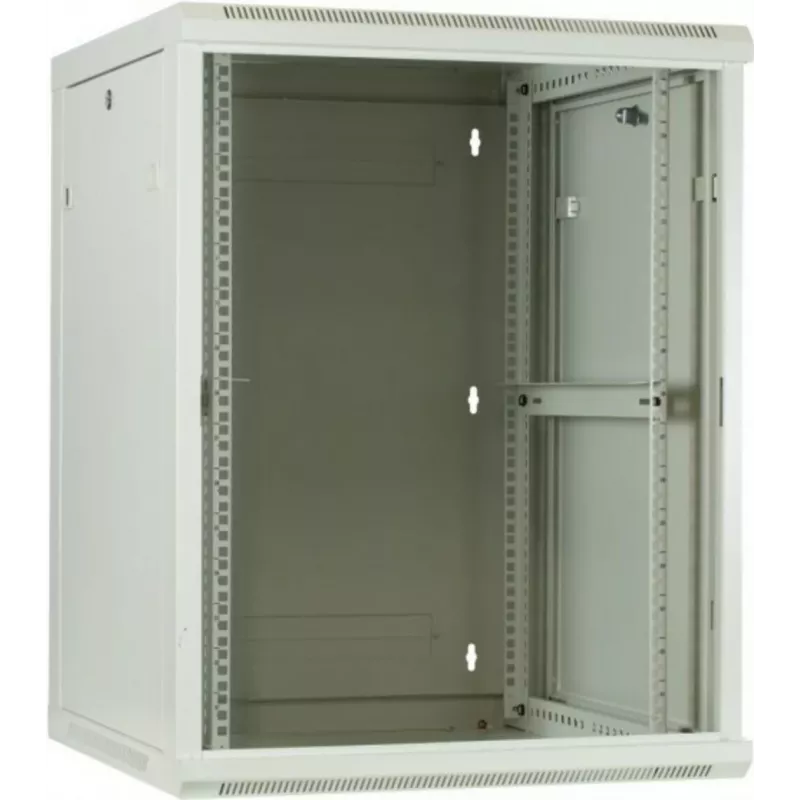 DSIT 12U sieninis serverio spintelis su stiklo durimis, baltas, 600x600x635 mm