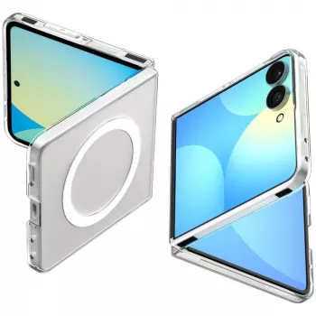 SPIGEN AirSkin MagSafe Galaxy Z Flip 8 dėklas permatomas/baltas