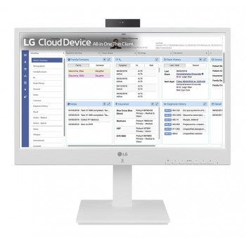 LG 24CR671N-2P 23,8 colio Full HD All-in-One plonasis klientas su Intel Pentium N4200, 4GB RAM, 16GB eMMC, be OS