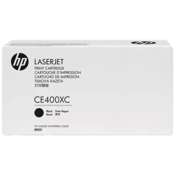 HP 507X didelės išeigos juoda tonerių kasetė CE400XC