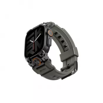 SKINARMA Talon tvirtas silikoninis dirželis, skirtas Apple Watch Ultra 49mm / 45mm / 44mm, žalias
