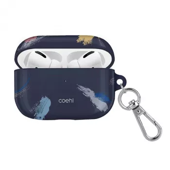 UNIQ Coehl Reverie AirPods Pro dėklas - Prūsijos mėlynos spalvos gėlių rašto apsauginis dangtelis