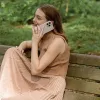 UNIQ Coehl Terrazzo dėklas, skirtas iPhone 14 Plus / 15 Plus, koralų rožinė