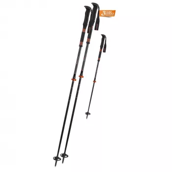 Komperdell Carbon C2 Ultralight kalnų slidinėjimo lazdos - juodos/oranžinės
