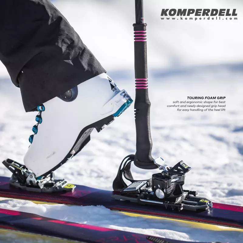 Komperdell Carbon C2 Ultralight kalnų slidinėjimo lazdos - juodos/oranžinės