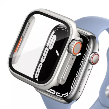 TECH-PROTECT DEFENSE360 Apple Watch 4/5/6/SE (44mm) titano/oranžinis tvirtas dėklas su integruotu dirželiu