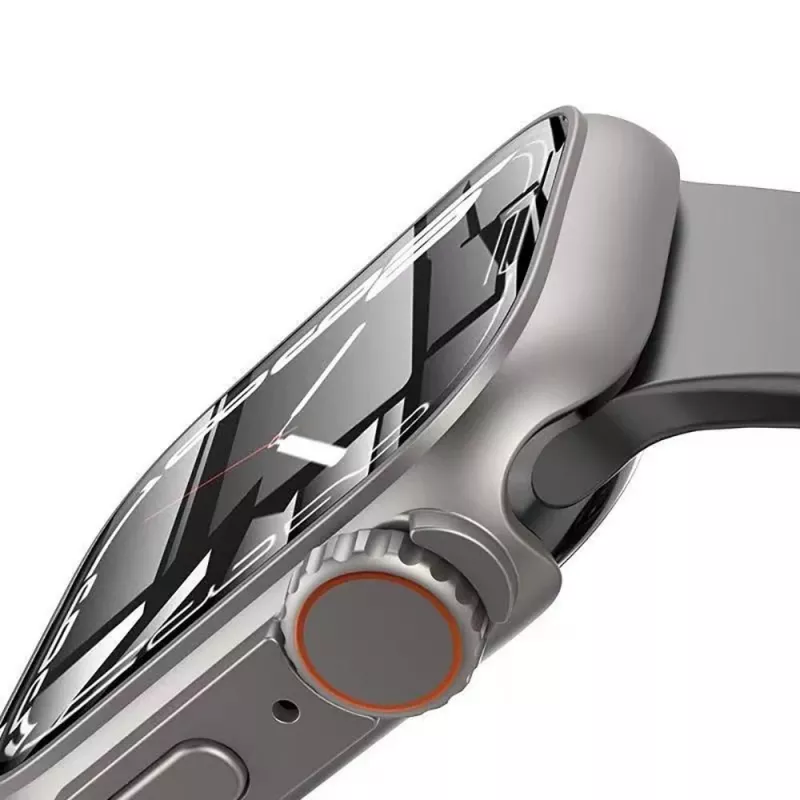 TECH-PROTECT DEFENSE360 Apple Watch 4/5/6/SE (44mm) titano/oranžinis tvirtas dėklas su integruotu dirželiu
