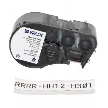 BRADY BMP41/BMP51/BMP53/M511 žemo profilio poliesterio etiketės, baltos, 38,1 mm x 38,1 mm, 250 etikečių/ritinyje