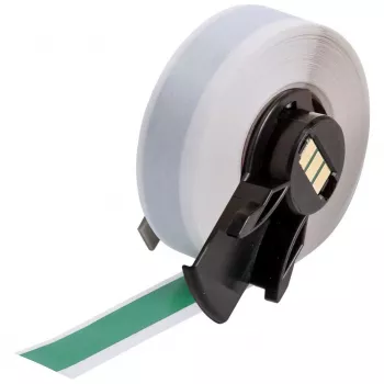BRADY M6C-500-439-GR 24 mm daugiafunkciai vinilo lipdukai, raudoni ant baltu, 8 m