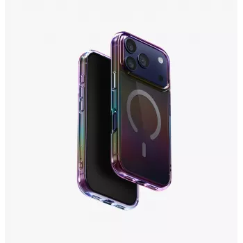 UNIQ Iridescia Magclick įkrovimo dėklas, skirtas iPhone 17 Pro - Midnight Quartz