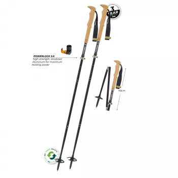 Komperdell FX Lite Carbon Vario Summit Compact trekking lazdos - Titan