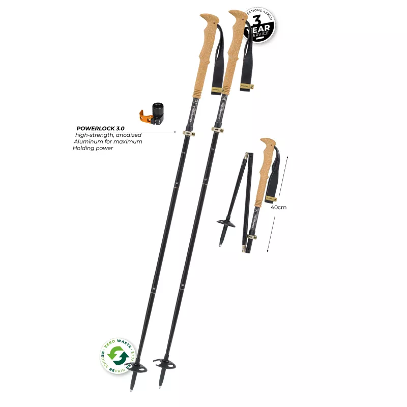 Komperdell FX Lite Carbon Vario Summit Compact trekking lazdos - Titan