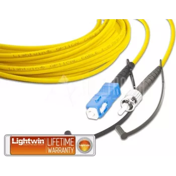 Lightwin LSP-09 SC-ST 3.0 vienmodis šviesolaidinis šuolis, 1 m, LSZH, geltonas