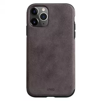 UNIQ Sueve iPhone 11 Pro dėklas iš skysto silikono, taupe šiltai pilka