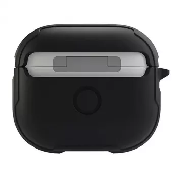 UNIQ Valencia antimikrobinis dėklas Apple AirPods 3 kartos ausinėms - vidurnakčio juoda