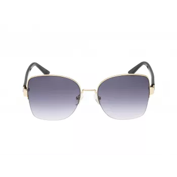 GUESS moteriški katinuko formos akiniai nuo saulės GF00052-5932B, havana rėmelis, rudi gradientiniai lęšiai, 59 mm