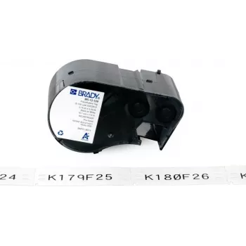BRADY BMP51/BMP53/M511 savaiminio laminavimo vinilo etiketė, 25,40 mm x 6,40 m, balta/perpšviečiama