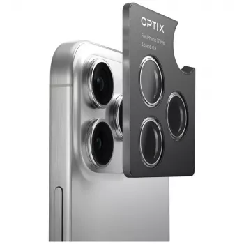 UNIQ Optix aliumininis fotoaparato objektyvo apsauginis stikliukas, skirtas iPhone 17 su aplikatoriumi, levandų spalvos