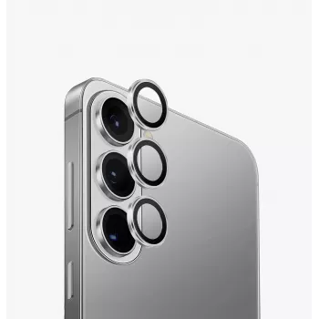 UNIQ Optix Aliuminio fotoaparato objektyvo apsauga, skirta Samsung Galaxy S26 / S26+ - sidabrinė