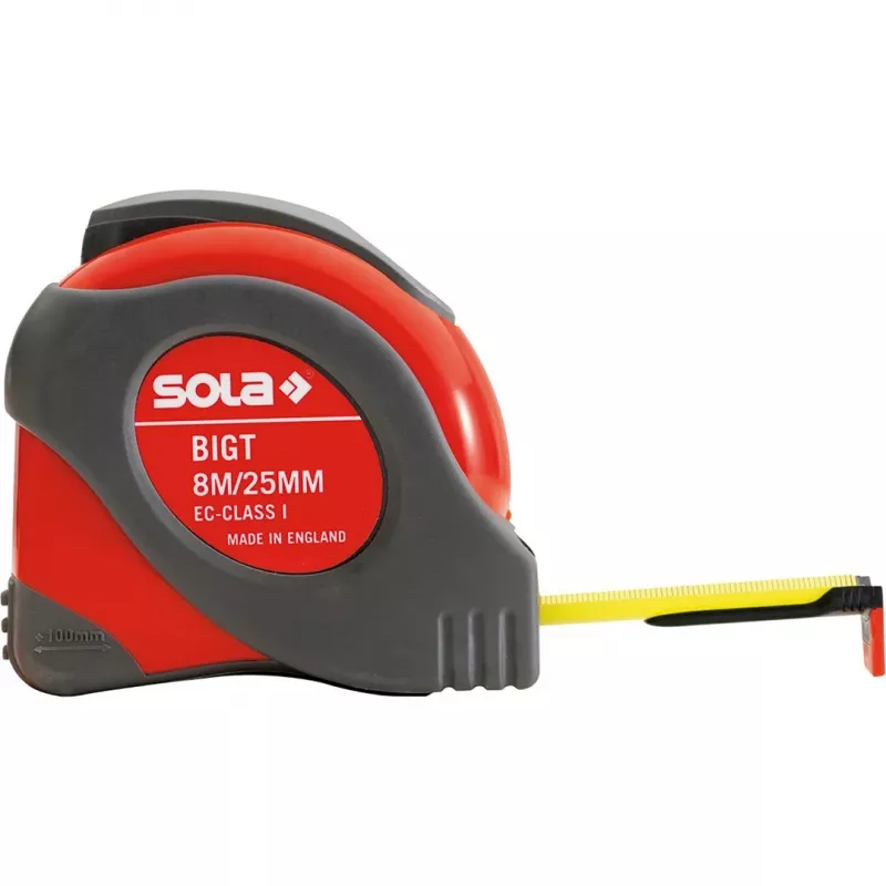 SOLA MIARA ZWIJANA BIG T 8m magnetinė matavimo juosta su automatiniu sugrįžimu