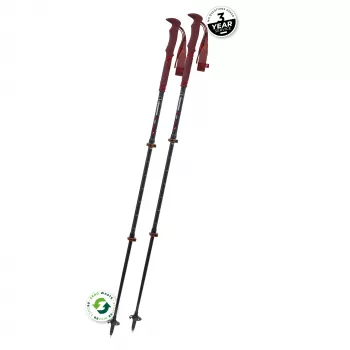 Komperdell Carbon Pro Zero Compact trekkingo lazdos - Malbec