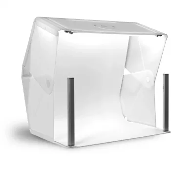 Orangemonkie Foldio 4 nešiojama LED foto studija su Bluetooth valdymu, 380x380x380mm, balta/juoda fonai