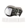 BRADY M4-203-RO-427 besisukanti savaiminio laminavimo etikečių kasetė DYMO XTL – 24 mm x 4 m, juoda ant baltos/skaidrios, pramoninis poliesteris